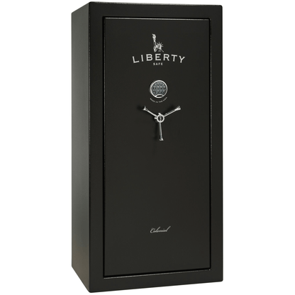 Colonial Series | Level 4 Security | 75 Minute Fire Protection | 23 | DIMENSIONS: 60.5"(H) X 30"(W) X 22"(D*) | Black Textured | Electronic Lock