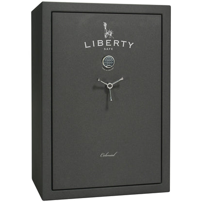 Colonial 35 | Pro Flex Interior | Level 4 Security | 75 Minute Fire Protection | Dimensions: 60.5"(H) x 42"(W) x 22"(D) | Up to 45 Long Guns | Granite Textured | Electronic Lock – Closed