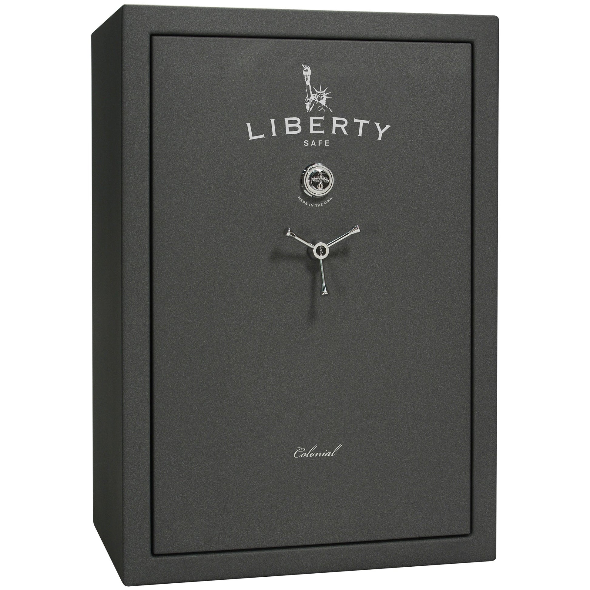 Colonial Series | Level 4 Security | 75 Minute Fire Protection | 35 | DIMENSIONS: 60.5"(H) X 42”(W) X 22"(D*) | Granite Textured | Mechanical Lock - closed
