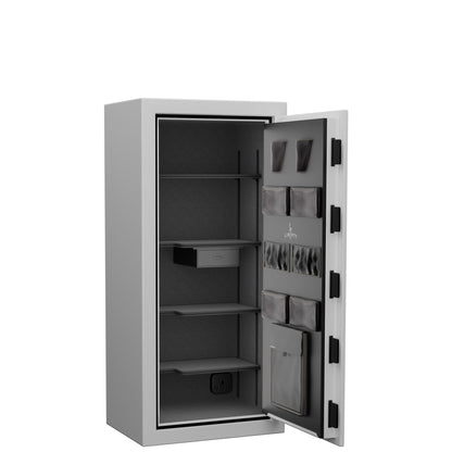 Home SE | Home Series 20 | Level 4 Security | 90 Minute Fire Protection | Dimensions: 60.5"(H) x 28"(W) x  20"(D) | Icy White Gloss Limited Edition Safe Colors - Open Door