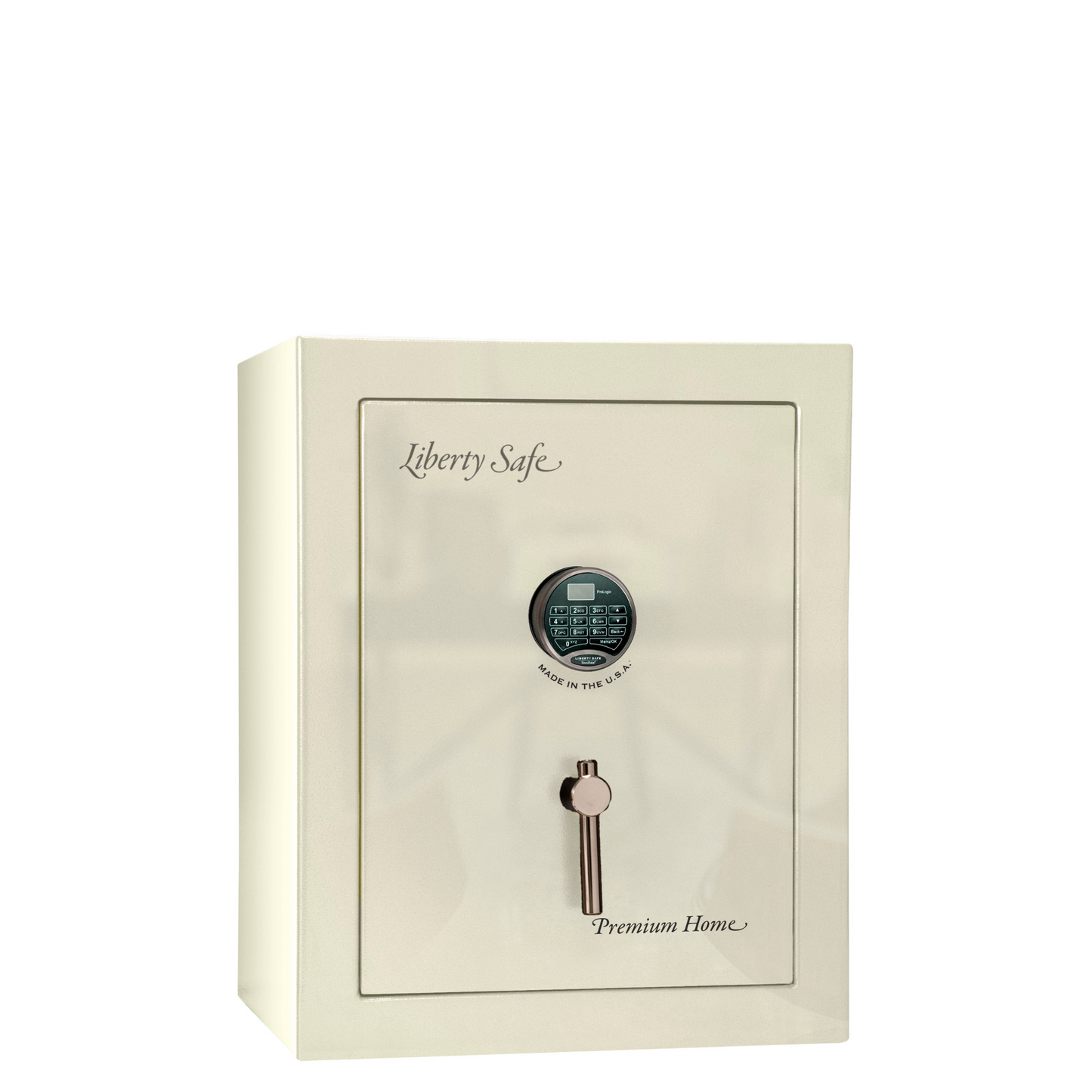 Premium Home Series | Level 7 Security | 2 Hour Fire Protection | 08 | Dimensions: 29.75"(H) x 24.5"(W) x 19"(D) | White Gloss - Closed Door